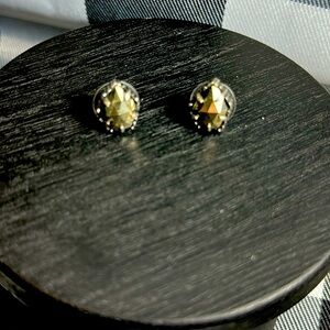 Kendra Scott earrings studs Tessa gunmetal black